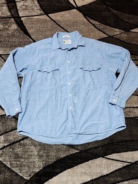 VINTAGE LEVI'S DIAMOND LABEL COTTON EMBROIDERY TEXTILE DESIGN BUTTON-DOWN SHIRT